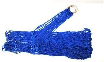 Easyinsmile Travel Hammock,Camping Hammock, Outdoor Sport Hammock Blue Net Mesh Nylon Sleeping Bed with Hooks for Garden Beach Camping Hunting Hiking Traveling (blue)