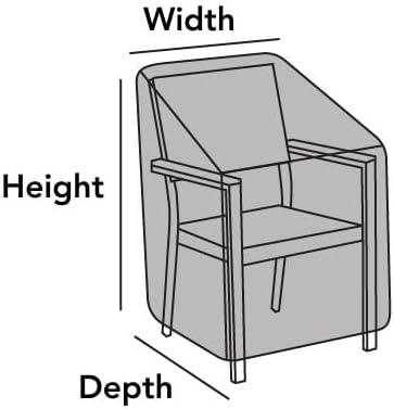 Covermates Adirondack Chair - Light Weight Material, Weather Resistant, Elastic Hem, Seating and Chair Covers, 32W x 34D x 38H - Set of 2, Black
