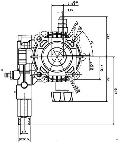 2600-3300 psi Pressure Washer Pump 3/4" Shaft Horizontal Max 3300 PSI 2.5 GPM Replacement Pump,Compatible with Honda, Simpson and More Gas Washer