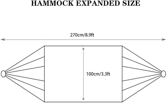 Outdoor Leisure Hammock with Tassels, Garden Anti-Rollover Swing with Storage Bag, for Travel/Camping/Beach, Load Bearing 150kg/330.7lbs(Dark Grey)