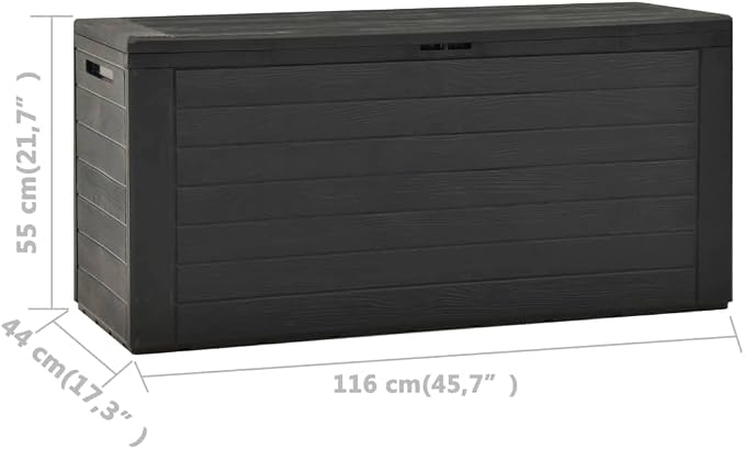 Garden storage boxes, outdoor storage boxes, storage in the yard, garage, yard Garden tool box Patio storage box Outdoor toy box Patio Storage Box Anthracite 45.7"x17.3"x21.7"