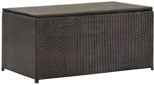 vidaXL Outdoor Storage Box, Deck Box with Lid, Patio Cabinet, Storage Chest for Outdoor Cushions Throw Pillows Garden Tools Pool Supplies, Brown
