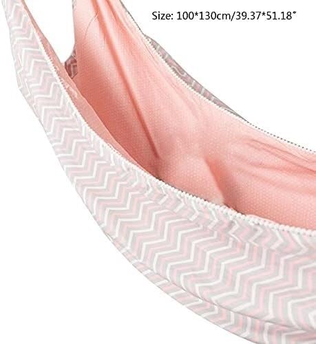Swing Indoor Outdoor Hammock Cotton Washed Fabric Bag Chair Room Home Decor Hammock 130 * 100cm(Pink)