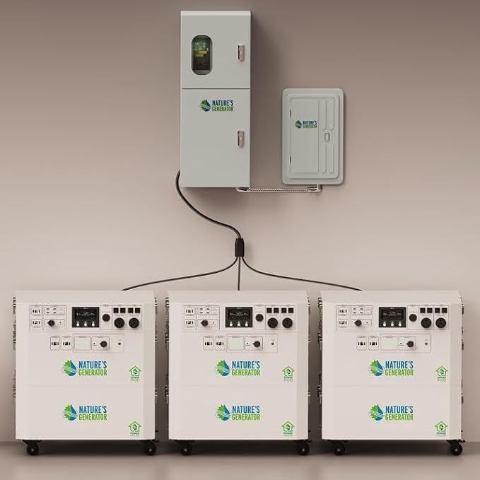 Nature's Generator Powerhouse,Outdoor Power Equipment in 7200W Peak Watt, 120VAC and 240VAC Pure Sine Wave Address Home Power Requirements