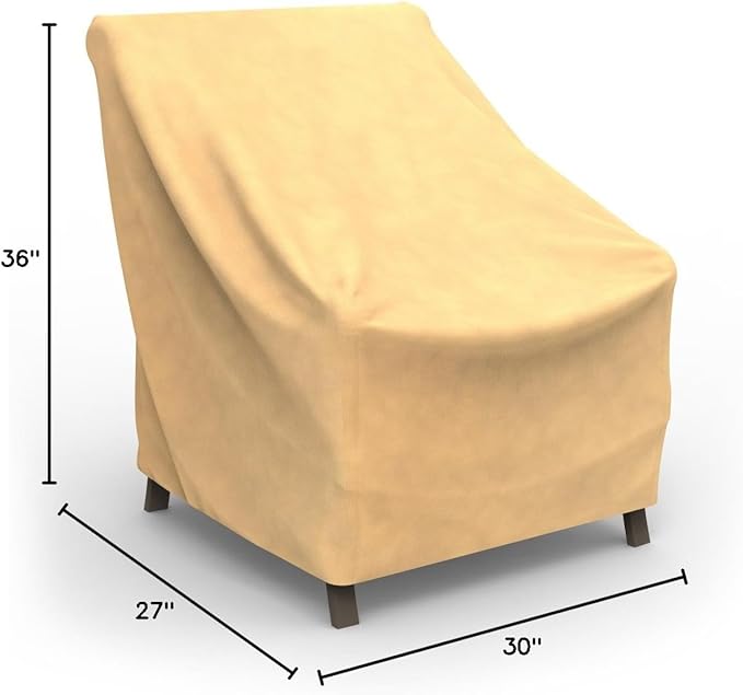 Budge P1A03SF1 All Seasons Patio Cover Lightweight, UV-Resistant, Extra Small Chair, Tan
