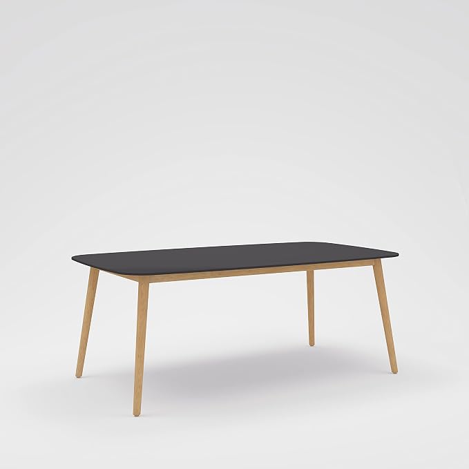 Amazonia Vouvant 9-Piece Rectangular Dining Set | Eucalyptus Wood | Ideal for Patio and Outdoors | Grey Chairs