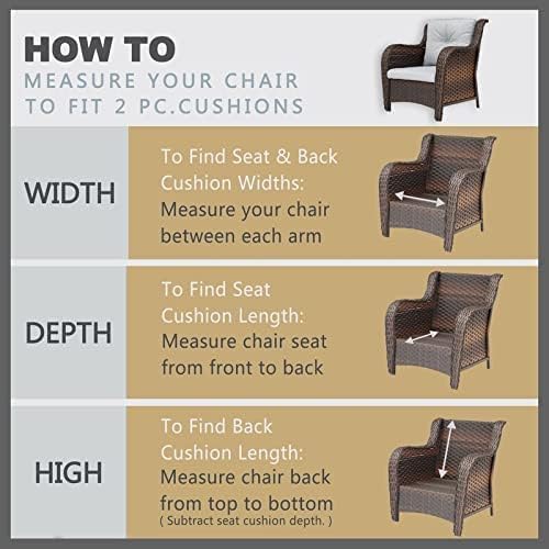 Magpie Fabrics Indoor Outdoor Cushion Cover Replacement 2 Pack, NO Insert! Water Repellent Slipcover with Ties Decor for Patio Garden Chair Seat Sofa Bench Wicker(Morgan Medal Blue, 22x20x4 Inch)