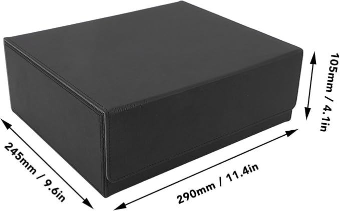 CHICIRIS Card Deck Storage Box Elegant PU Leather Magnetic Closure Large Capacity Card Deck Holder Box/Cover for Game Shelf Decor (#1)