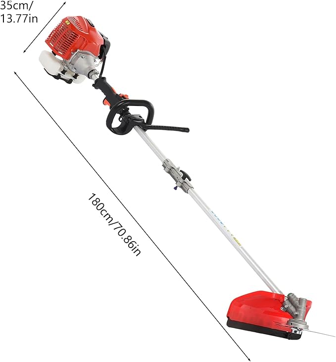 Gas Weed Wacker 5-in-1, 52CC 2-Stroke Multi-Functional Trimming Tool, Gas Powered Weed Eater, Hedge Trimmer, Brush Cutter, Edger, Pole Chainsaw with Extension Pole, for Home Yard and Garden (Orange)