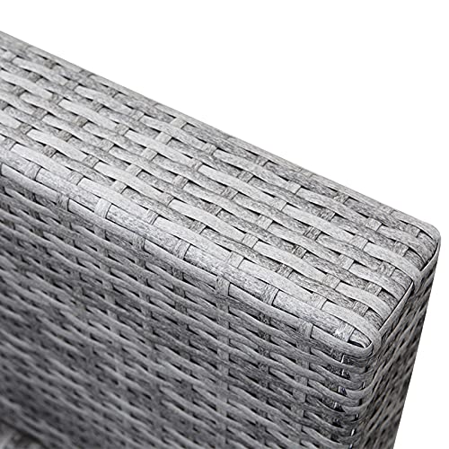 Feyart PE Rattan Strip for Outdoor Rattan Furniture Repair, 8.5mm Plastic Wicker for Patio Furniture Restore(Light Grey)