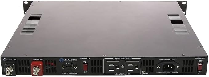 AIMS 1000W 24V Rack Mount Pure Sine Inverter to 120V, 1U (24V)