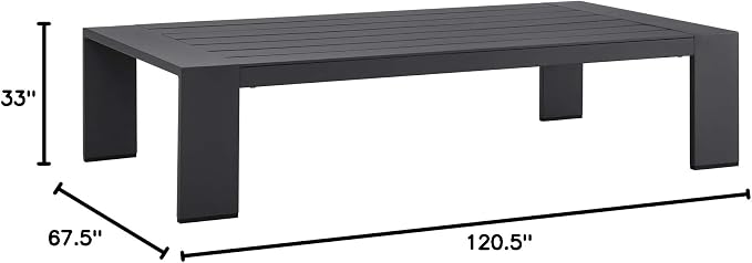 Modway Tahoe Aluminum 3-Piece Outdoor Patio Set in Gray White