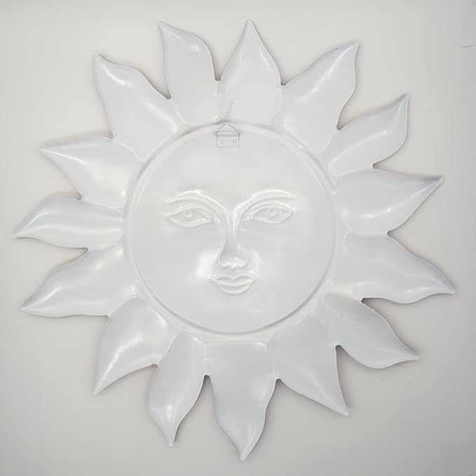 Daogtc Metal Sun Flower Wall Decor,12.87 inches Sun Wall Art Hanging Decoration for Indoor and Outdoor, Garden Farmhouse Yard Patio Fence Living Room Bedroom Decor