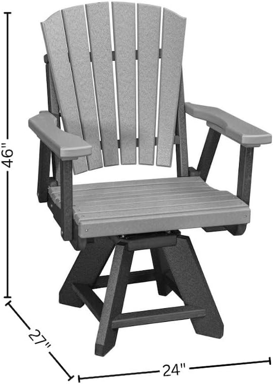 Gray 5-Piece Round Dining Set, Heavy-Duty HDPE, Umbrella Hole, All-Weather Patio Furniture, Great for Harborside