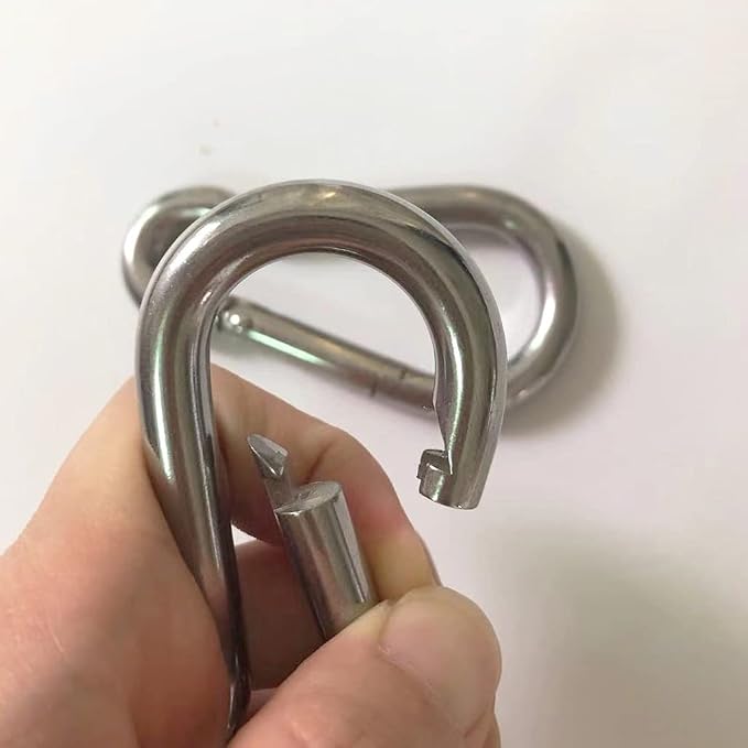 Hammock Hanging Kit, stainless steel hammock hardware by Load Capacity 1300lbs Hammock Eye Hook screws & Carabiners for Hanging Swing, Hammock, Tree, Indoor & Outdoor