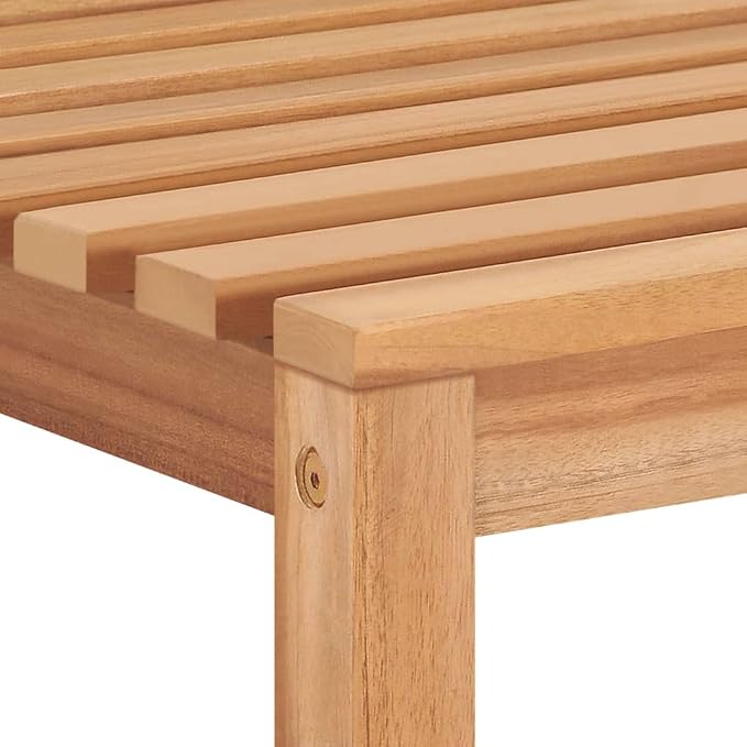 5 Piece Teak Wood Garden Dining Set with 31.5 x 31.5 Inch Table, Solid Wood Patio Furniture for Indoor or Outdoor Use