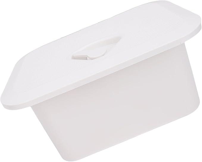 Tbest Marine Boat Storage Box ABS Plastic Embedded Deck Compartment Organizer for Fishing Gear Tools Bait Accessories White 37.5 x 27 17.5cm