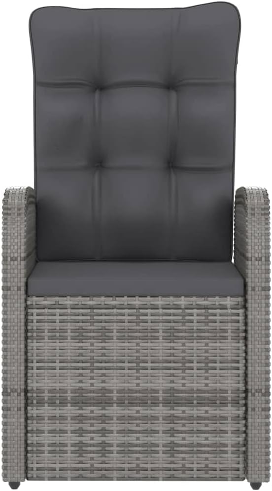7 Piece Patio Dining Set with Cushions,Outdoor Table Chairs,Kitchen Furniture,Removable, Washable Cushion Covers,Used in Restaurant, Bistro, Coffee Shop,Deck, Backyard, Poly Rattan Gray