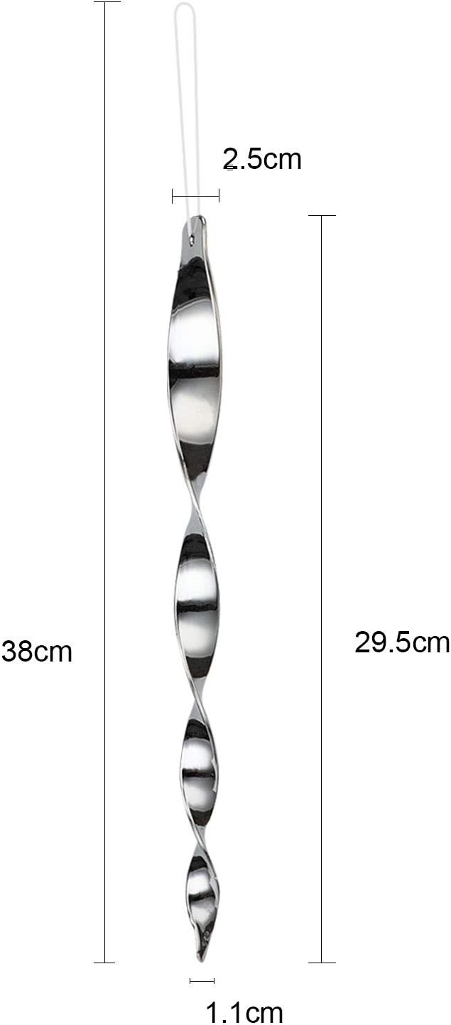 Besmon Woodpecker Bird Scare Devices,Reflective Scare Rods Control Device to Keep Birds Away from Patio Pool(Christmas Reflective Strip Hanging Home as Decoration) (12PCS)