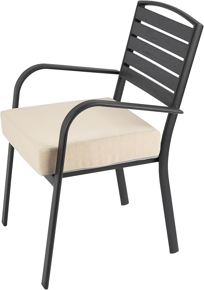 FUNHOME Outdoor Cushion Covers 20 x 20 x 4 inch,Set of 2,Non-Slip Grips Bottom,Replacement Cushion Covers for Garden Patio Furniture Couch Chair,Fade-Resistant Slipcover Only,No Insert(Antique Beige)