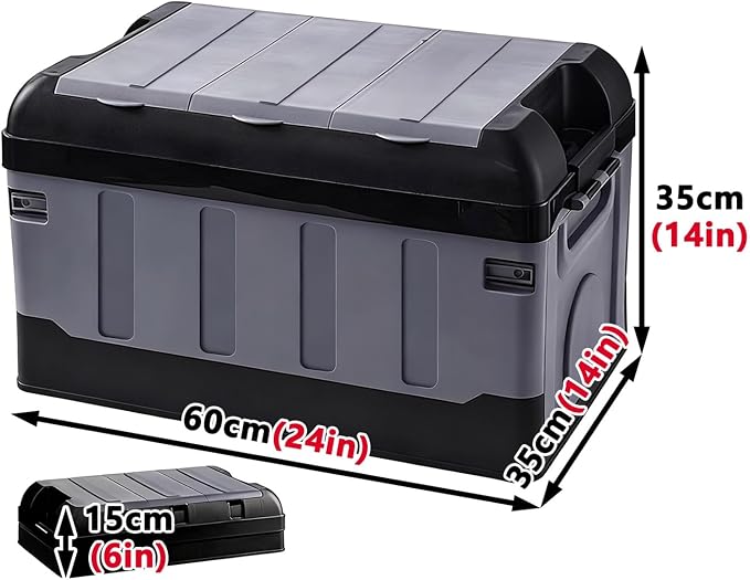 Outdoor Storage Deck box Plastic Storage box Multi Layer Storage box 240 lbs Capacity Durables Suitable for car Camping Garage and Home Storage(Black)