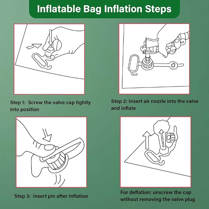 Patio Furniture Cover Airbag Convenient Inflatable Sofa Bag for Outdoor Use Prevents Water & Snow Pooling Inflatable Outdoor Furniture Cover Support (47"x39")