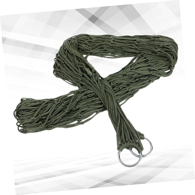 Army Green Hammock Mesh Camper Accessory Nylon Rope Camping Swing Chair