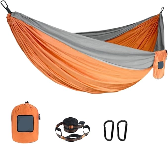 Portable Nylon Parachute Fabric Single and Double Size Outdoor Camping Hiking Garden Hammock