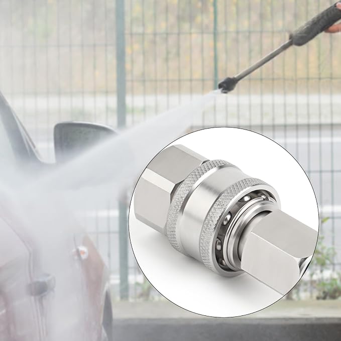 TAISHER 4PCS 304 Stainless Steel 1/4" Female NPT High Pressure Washer Quick Connect Coupler for Pressure Washing Gun Hose Accessories