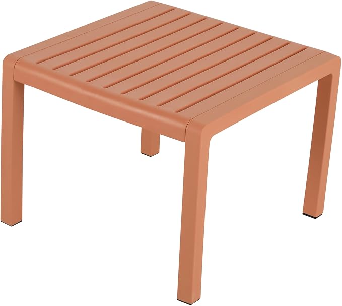KEIKI 2 PC Outdoor Indoor Chair and Coffee Table PP Furniture Set Easy Assembly for Patio