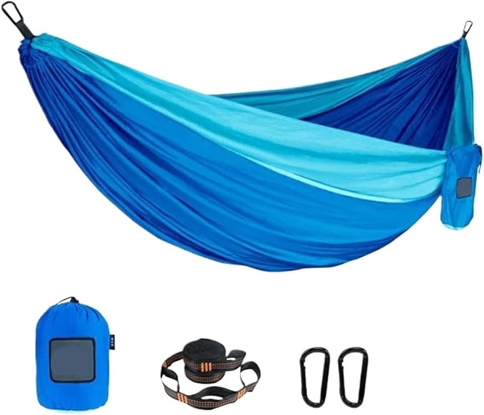 Portable Nylon Parachute Fabric Single and Double Size Outdoor Camping Hiking Garden Hammock