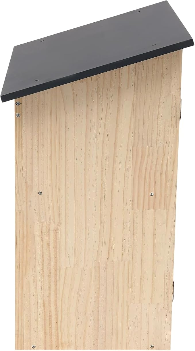Little Outdoor Library Box, 2-Tier Waterproof Free Library Wooden Cabinet, 15.7 x 11 x 22.4 Inch Small Storage Box for DIY, Neighbourhoods, Communities and Kids to Share Books, Magazines, Artworks
