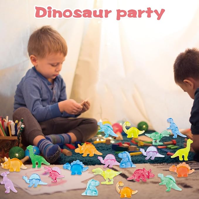 DIYDEC 120Pcs Mini Dinosaur Figurines 12 Styles Tiny Resin Animals to Hide,Small Plastic Dinosaurs for Vase Fillers Micro Dollhouse Aquarium Decorations