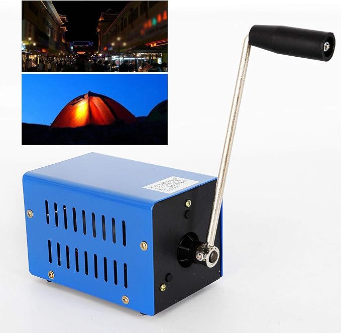 Power Generator TBVECHI Hand Crank Generator Portable Dynamo Charger Emergency Hand Crank USB Emergency Power Generator 20W 2000rmp/Min
