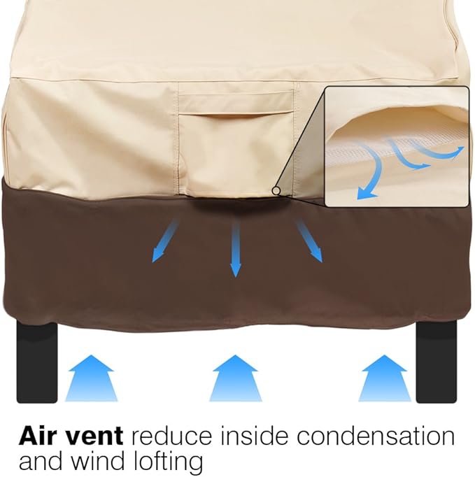 Vailge Patio Chair Cover bundle with Patio Loveseat Cover, Heavy Duty and 100% Waterproof Patio Furniture Covers