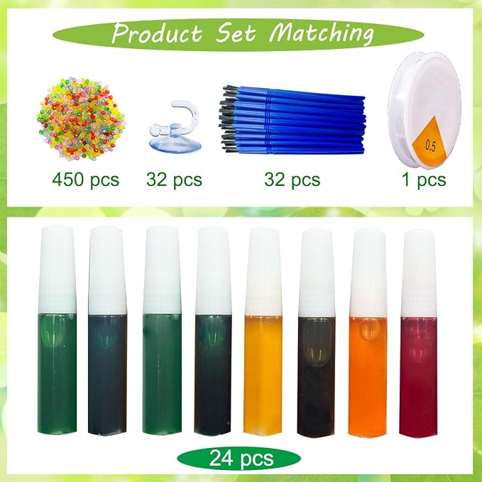 AUEKIV St. Patrick's Day Shamrock Suncatchers Ornaments DIY Window Paint Art Craft Kit 32pcs Irish Lucky Shamrock Four-Leaf Clover Rainbow Sun Catchers Decorations for Party Favors Activities Gift