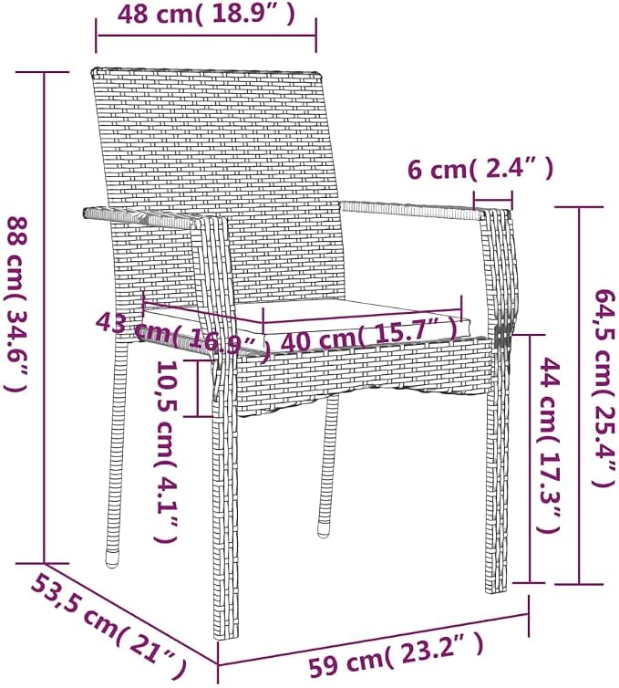 5 Piece Patio Dining Set with Cushions, Outdoor Garden Table and 4 Chairs, Weather Resistant PE Rattan Furniture for Backyard, Porch, Balcony, Black and Gray