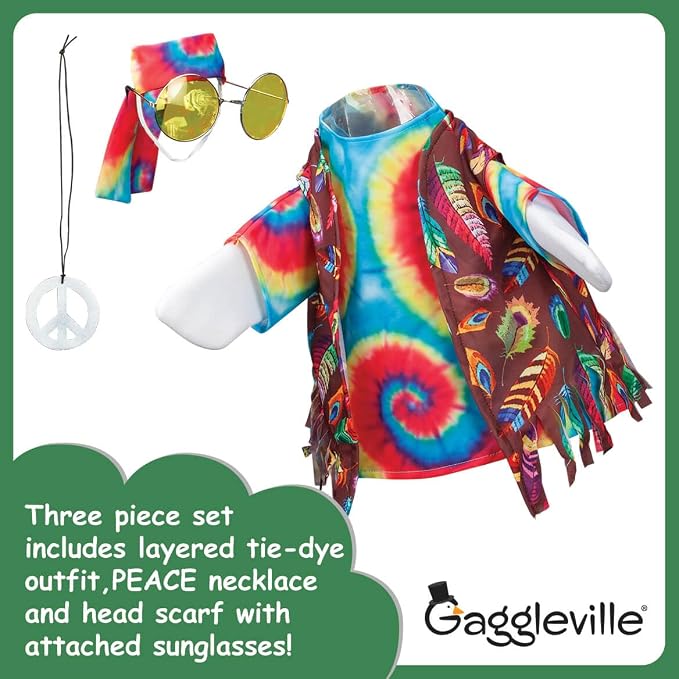 Gaggleville Hippie Goose Outfit, Fits Large 23" H Statue, by Fox Valley Traders
