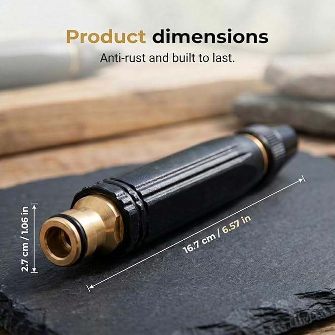 High Pressure Power Washer Nozzle with Metal Connector Set, Nozzle Power Washer for Garden Hose, Sturdy Cleaning Accessory for Car Washing and Outdoor Cleaning (1 Set)