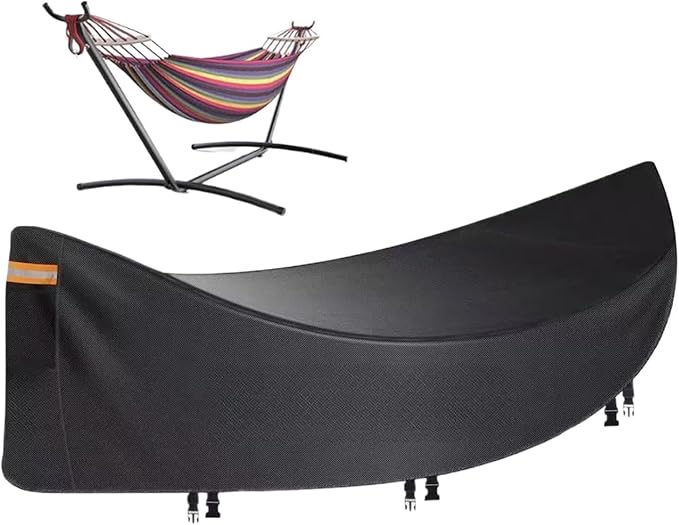 Hammock Protector – Waterproof Shield, Patio Swing Guard, Oxford Cloth | Windproof Weather Cover, Outdoor Furniture Cover for Garden Hammock with Fasteners
