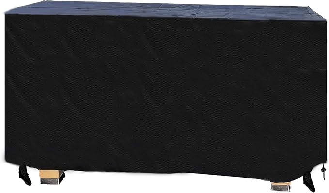 Table Cover,51"(L) x 29"(W) x 28"(H),Outdoor Lawn Waterproof Garden Furniture Cover,Durable Windproof, Fits Rectangle Patio Table