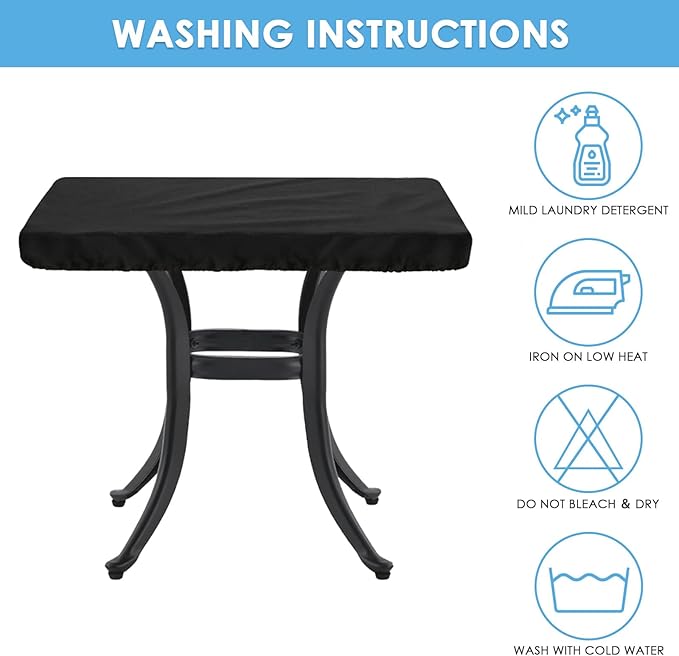 Patio Table Covers Waterproof Rectangular for Outdoor Furniture Heavy Duty Table Cover Rectangle,Windproof Outdoor Patio Coffee & Dining & Folding Table Cover Weatherproof,90"L×40"W×6"H