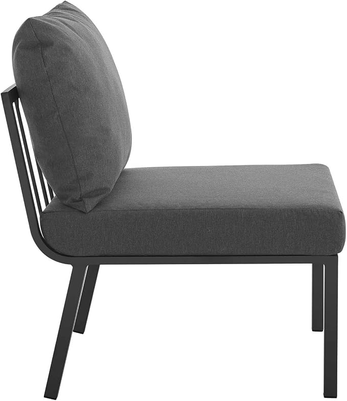 Modway EEI-3793-SLA-CHA Riverside 5 Piece Outdoor Patio Aluminum Set, Gray Charcoal