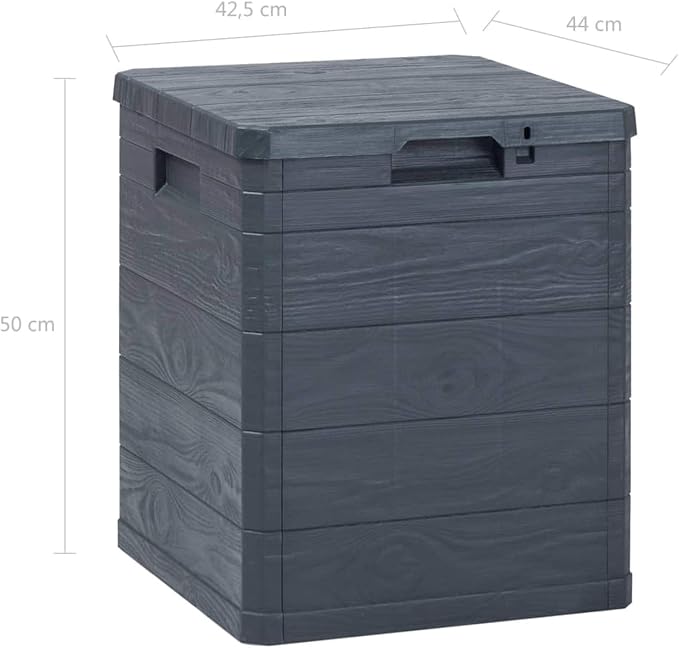 Festnight Garden Storage Box Lockable Garden Container Cabinet Toolbox for Patio Outdoor Furniture 23.8 gal Anthracite