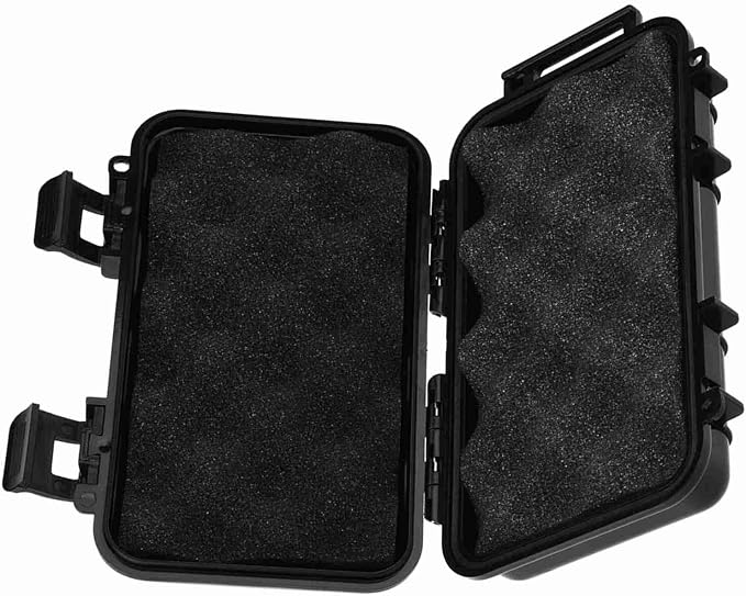 Naroote Outdoor Storage Box, Patio Storage Box Outdoor Pressure Proof Survival Storage Case with Shock Absorbing Pad Container for Small and Miniature Electronic Device (#2)