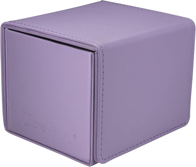 Ultra Pro - Vivid Alcove Edge Deck Box (Purple) - Stores & Protects Up To 100 Standard Size Collectible, Baseball, Gaming, Sports or Any Standard Size Cards In Your Collection