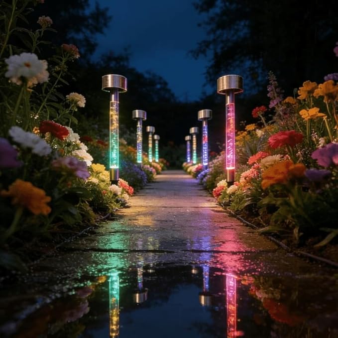IP55solar Outdoor lamp, Suitable for use in Gardens, lawns, Balconies, Sidewalks, and as a Gift for Family Camping. (19 Units in Color)
