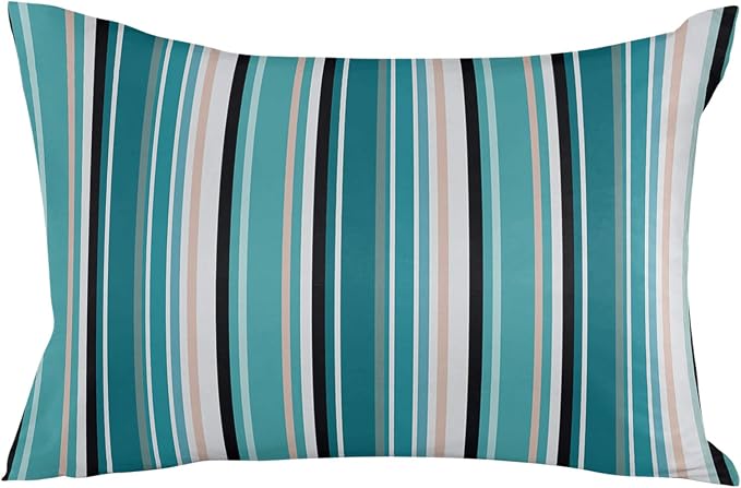Outdoor Waterproof Pillow Covers for Patio Furniture Simple Stripe Decorative Throw Pillow Cover Geometric Pattern Pillowcases Set of 2 Cushion Case for Sofa Couch Chair Home Decor 20x12 inch