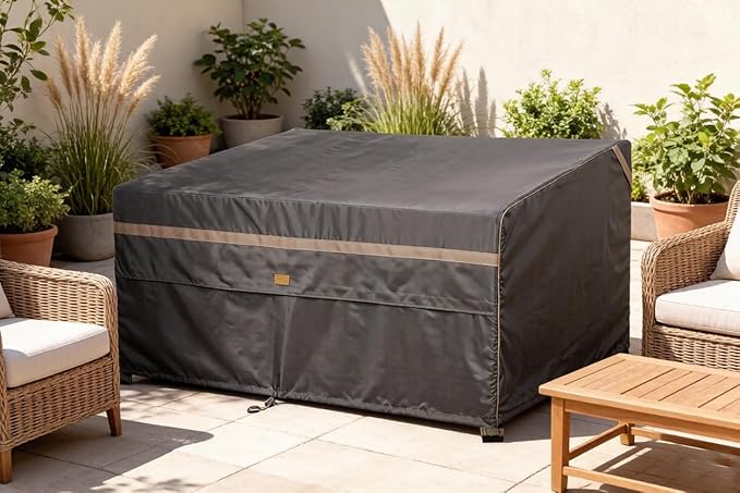 Heavy Duty Waterproof Outdoor Patio Loveseat Sofa Cover UV Resistant Patio Furniture Covers 2 Seater 60" W X 34" D X 30 H Dark Grey