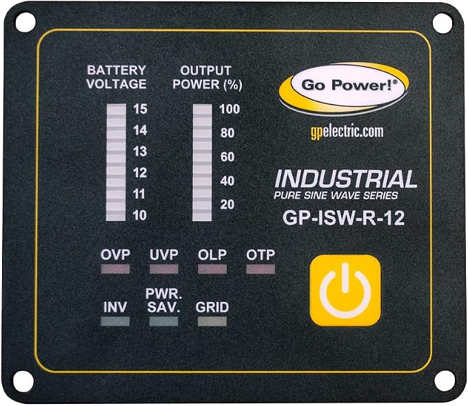 Go Power! 79999 GP-ISW-R-12 Industrial Pure Sine Wave Inverter Remote - 12 Volt